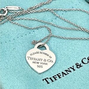 Tiffany & Co. Silver Heart Pendant Necklace